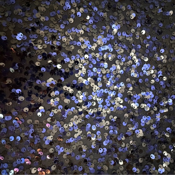 City Chic Black and Blue Sequin Tank 12 XXS - Picture 3 of 6